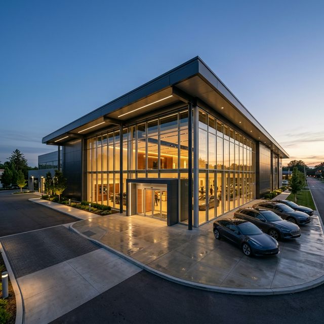 Nowoczesny salon samochodowy