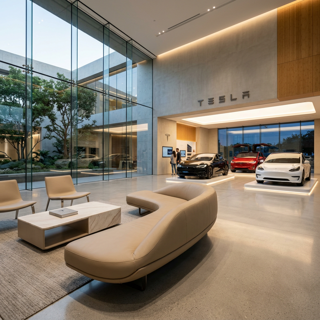 Autoryzowany Salon Tesla Długołęka / Wrocław - wnętrze premium